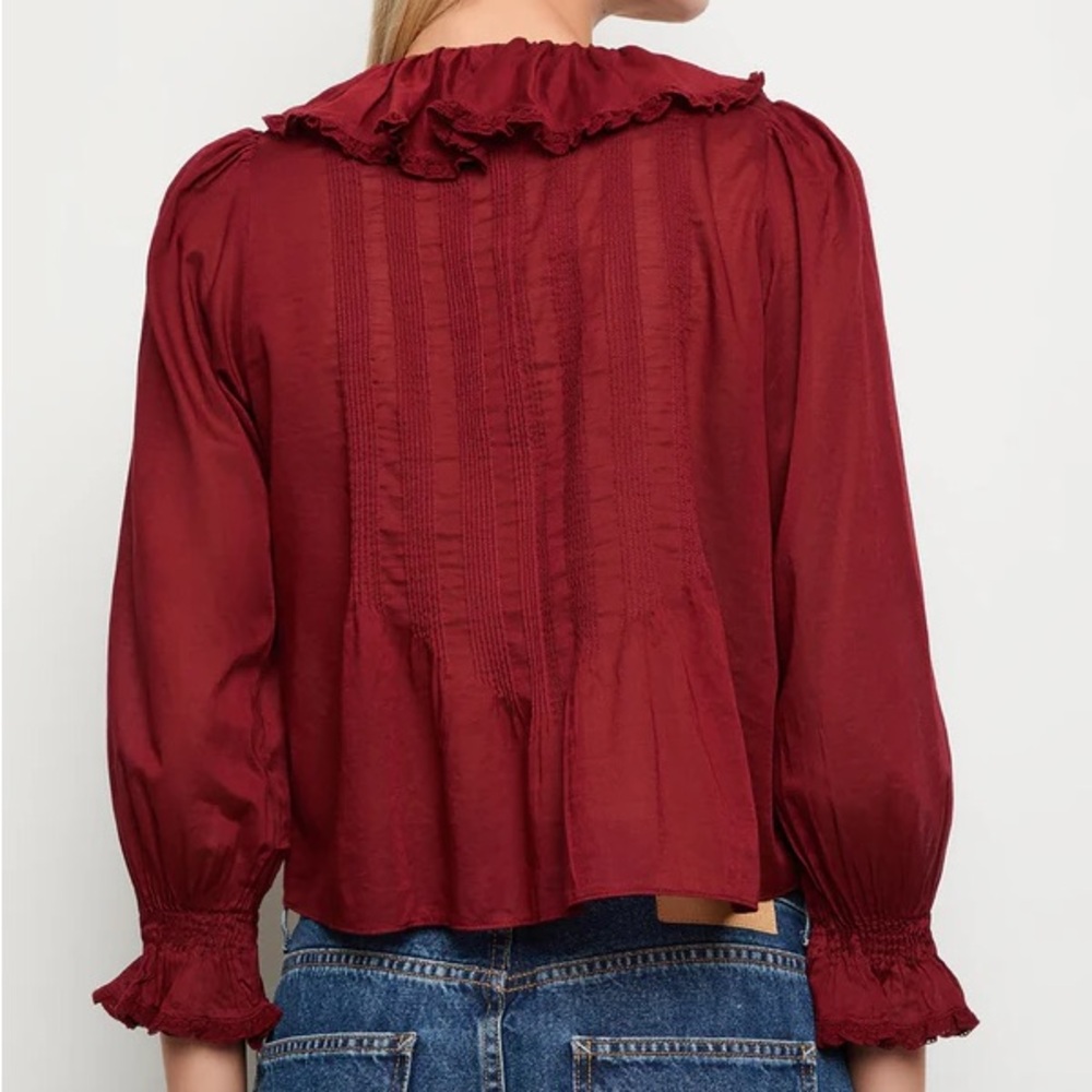 Doen Hardy Top in Deep Crimson - Picture 7 of 12